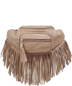 Fashion Fringe Tassel Fanny Pack Waist Bag KL088 STONE